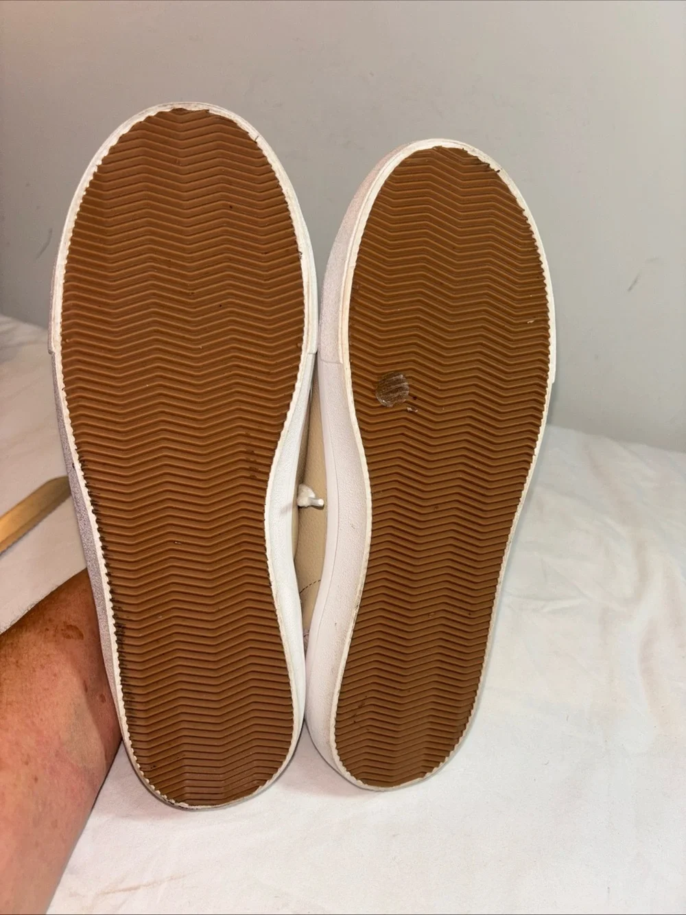 Lucky Brand Tan Leather Lace-Up Sneakers
